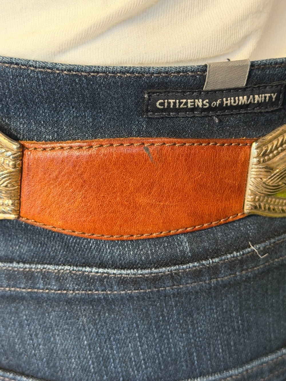 Fossil Southwestern Brown Leather Belt Silver Hardware 2010s (GUC) - Picture 10 of 12